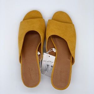 •Mustard slip ons! New!